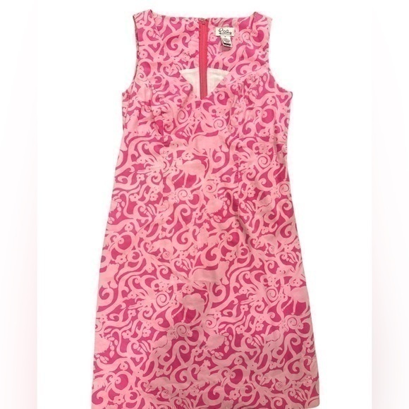 Lily Pulitzer Pink Shift Mini Dress Size 4